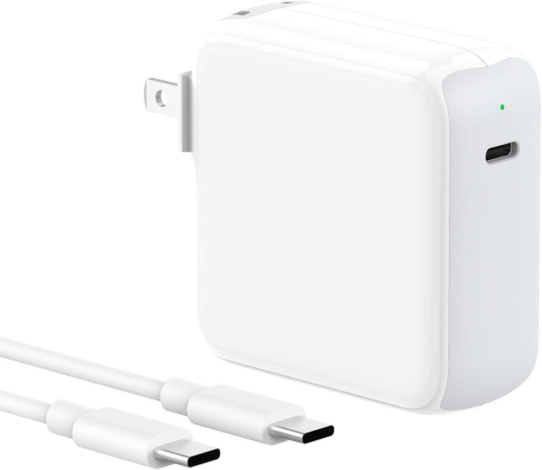 Charger for MacBook Air MacBook Pro 13 14 15 16 inch 2025 2024 2023 2022 2021 2020, M1 M2 M3 M4 Laptop 70W USB C Power Adapter, iPad, LED, 6.6FT USB-C Cable, Charging as Fast as Original Quality (White)