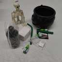 Halloween Decorations - Cauldron Halloween Decor with Magic Floating Potion Bottles Fog Diffuser Spooky Skeletons & Black Plastic Witches Bowl for Indoor Outdoor Party/Table/Mantel/Kitchen Decor