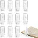 12 Pack Reading Light,Rechargeable Book Light for Reading in Bed,Clip-On Book Lights with 3 Color Temperature,Bulk Gifts for Book Lovers Kids AdultsWhite