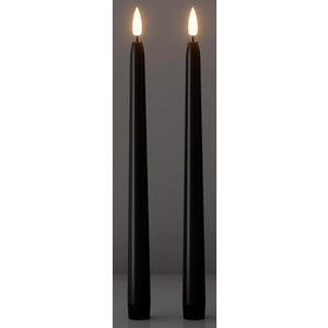 Wondise Halloween Flameless Taper Candles with Remote & Timer, 2 Pack Black Halloween Candles Battery Operated LED 3D Wick Flickering Candles for Halloween Table Decorations Wondise Halloween Flameless Taper Candles with Remote & Timer, 2 Pack Black Halloween Candles Battery Operated LED 3D Wick Flickering Candles for Halloween Table Decorations