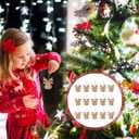 BESPORTBLE Holiday Decoration Pendants 20Pcs Paintable Wood Reindeer Ornaments with Jute Rope Rustic Natural Wood Slices for DIY Christmas Tree Craft Projects
