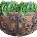 Esschert Design USA BPH27 Cast Iron Hayrack Basket Planter, 14-Inch