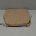 SINOSSO 1 Pack Memory Foam Chair Cushions for Dining Chair, Friendly Woven Fabric 16" U-Shape Comfortable Kitchen Chair Pad, Removable Slip Resistant Seat Cushion (1 Piece, Linen) (Light Brown)