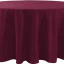 120 Inch Stain and Wrinkle Resistant Washable Polyester Table Cloth, Decorative Table Cloth for Dining Table, Buffet Parties and Wedding, Burgundy