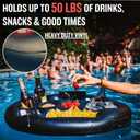 DIVEBLAST: Premium Floating Drink Holder for Pool, Hot Tub Accessories for Adults - Holds Up to 50 LBS - Fun Swimming Pool Accessories for Adults, Cool and Unique Drink Floaties