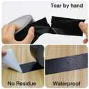 Duct Tape 1 Inch X 44 Yards, 8.5 mil Thickness, Heavy Duty Black Duct Tape, No Residue, Waterproof, Tear by Hand for Repairs, Industrial, Professional Use