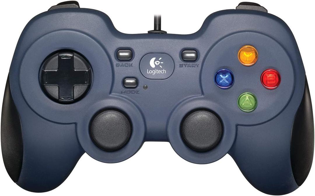 Logitech G F310 Wired Gamepad Controller Console Like Layout 4 Switch D-Pad PC - Blue/Black