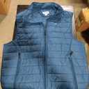 33,000ft Men's Lightweight Packable Insulated Puffer Vest Outerwear, Warm Winter Sleeveless Jacket for Golf Running, Size: L