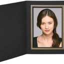Black/Gold Cardboard Photo Folder Frame 5x7 - Pack of 50