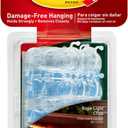 Command Outdoor Rope Light Clips, 12 Hooks and 16 Command Strips, Damage Free Hanging Christmas Decorations with Weather Resistant Strips, Wall Clips for Hanging Outdoor Lights and Cable Management