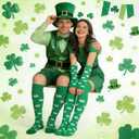 St Patricks Day Socks Thigh High Shamrock Socks & Gloves Set - Green Socks, Perfect Irish Gifts for St Patricks Day Party Favors, Women, Men and St. Patrick's Day Decorations