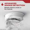 Kidde Smoke Detector, Hardwired with 10-Year Battery Backup, Voice Alerts, Interconnectable, LED Status Lights, 85 dB Alarm, 5-inches, 20SA10-V, 1 Pack, Expiry: 10 Years after installation