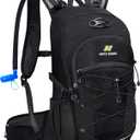 Hydration Backpack 3L Water Bladder, Hiking Water Backpack with Rain Cover, Insulation Hydration Daypack Rucksack for Cycling (01 Black)