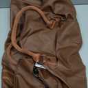 Seyfocnia Oversized Duffle Travel Bag for Men or Women, Waterproof PU Leather Weekend Gym Bag Large Carry On Bag Overnight Hangbag (Brown)