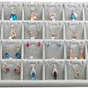 Oirlv Velvet Jewelry Tray 24 Grid liner Pendant Earrings Organizer Storage Trays Showcase Display Jewelry Holder