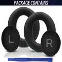 Replacement Ear Pads for Bose QuietComfort 45 (QC45) / QuietComfort SE (QC SE) / Quiet Comfort Wireless Over-Ear Headphones, Softer Protein Leather Earpads Cushions Kit (Black)