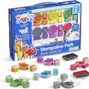 hand2mind Numberblocks Stampoline Park Stamp Activity Set, 20 Stamps, 12 Washable Ink Pads, Number Toys, Kids Arts & Crafts, Preschool Math Toys, Toddler Learning Activities, Birthday Gifts for Kids