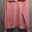 ANRABESS Women 2 Piece Outfits 2025 Fall Fashion Airport Wide Leg Pants Lounge Set Leisure Travel Vacation Clothes Sweatsuits (X-Large, Pink)