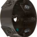 RAB Lighting VXCA Weatherproof Round Box, Aluminum, 1/2" Hole Size, 4" Diameter, Bronze, NO Cover