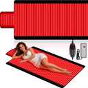 Red Light Therapy Mat for Full Body, 1370 Infrared Light Pad, 5 Intensity Levels, 9 Auto-Shutoff Timer Setting, Handheld Controller, Gifts for Athletes, Office Workers, Women, Men (74.6''*33.3'')