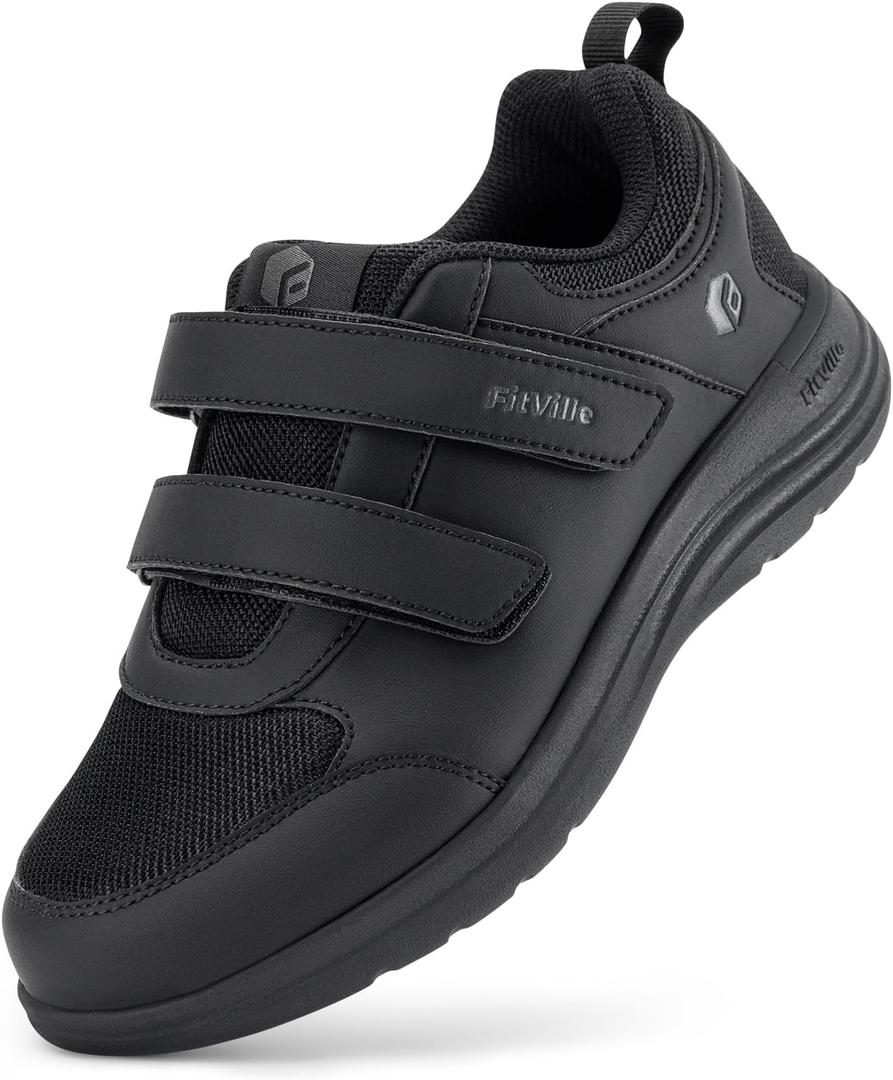 FitVille Diabetic Shoes for Women Wide Width Lightweight Comfortable Extra Wide Walking Shoes Womens Diabetic Shoes with Adjustable Strap