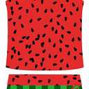 UNIFACO Teen Girls Tankini Swimsuit Size 14-16 Two Piece Boyshort Bathing Suit Kids Beach Pool Swimwear