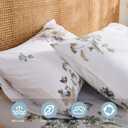 King Size Pillowcases Set of 2, 100% Cotton Pillow Cases, Vintage Garden Floral Print, Soft Breathable Envelope Closure Pillow Covers(King, 20"x36")
