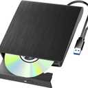 External Blu Ray Drive, Support 50G Disc Read/Write Bluray Drives, Portable 3D Blu Ray Burner with USB 3.0 and Type-C, Blu Ray Reader Suitable for Windows XP/7/8/10/11 MacOS for Laptop, Desktop, Mac