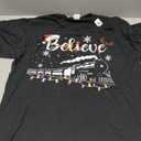 Christmas Train Christmas Believe Express Xmas Santa T-Shirt, XL