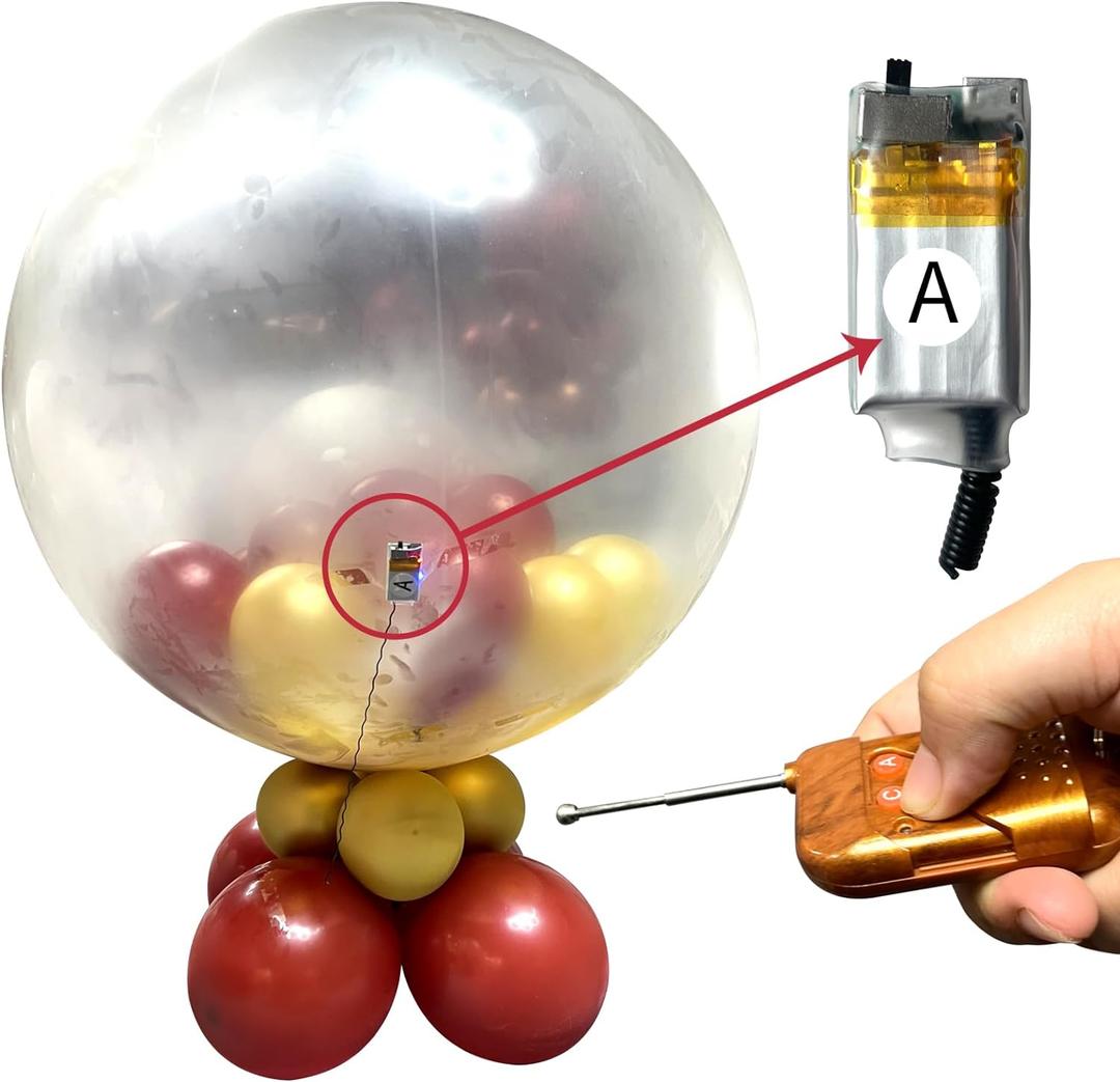 Exploding Balloon, Remote Explosion Control Tool for Wedding, Birthday Parties - Reusable, Pop Tool (1-6)