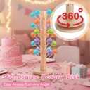 Wood Cake Pop Holder 48 Holes with Rotation Base,17.7 Tall Cake Pop Stand for Dessert Table Display,Lollipop Holder for Wedding Birthday Baby Shower Parties Anniversaries