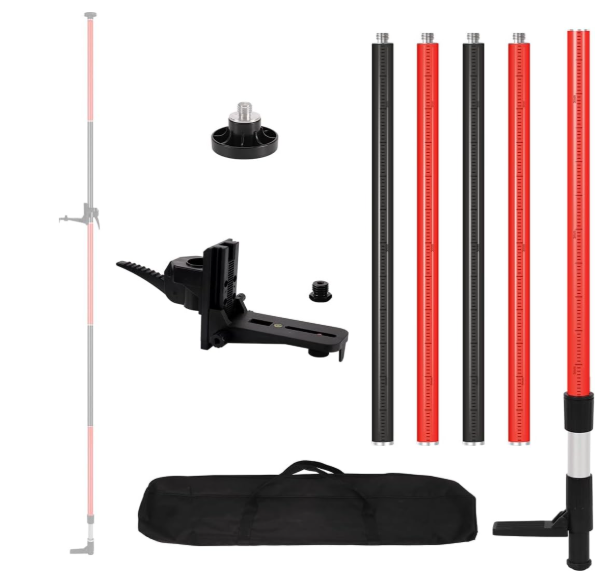 Telescoping Pole, Telescoping Support Pole with Extendable Mounting Pole for Lasers Level of Rotary and Line Lasers