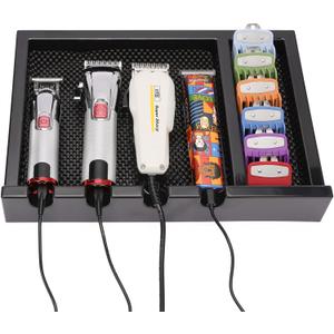 Barber Clipper TrayClippers Organizer Razor Case with 4 Notches, Clipper Tray Organizer,Anti-slip Hair Trimmer Holder Tray Barber Tool Box