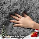 Ophanie 2x6 Runner Rug for Hallway, Upgrade Non-Slip Fluffy Soft Bedside Rugs, Bedroom Living Room Grey Shaggy Gray Carpet for Kids Girls Boys Dorm Nursery Home Decor Aesthetic