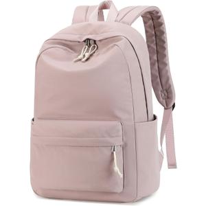 School Backpack for Teen Girls Women Laptop Backpack College Bookbags Middle School Travel Work Commuter Back Pack (Dusky Pink)