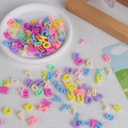 500+ Pieces 9x12mm Big Large Alphabet Letter Beads A-Z Mixed Plastic Shape Loose Beads for Jewelry Making Bracelets Necklaces Key Chains (Macaron)