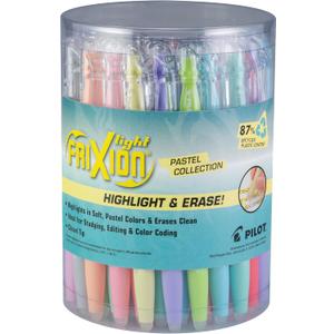 Pilot FriXion Light Pastel Erasable Highlighters, Chisel Tip, Pack of 36, Assorted Aesthetic Highlighters - Ideal for School, Journaling, and Office Use