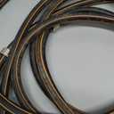 Giraffe Hybrid Garden Hose 5/8" x 50ft, Custom Length, NO Kink, Flexible, Leakproof Hose with Male to Female Fittings, 600 Burst PSI (Black and Orange)