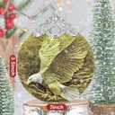 3" Stained Glass Bald Eagle Ornament, Christmas Ornament, Christmas Ornaments for Tree, Heirloom Keepsake, Gift Exchange, Gift Idea, Bauble Present