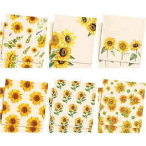 Sunnyray 12 Pcs Swedish Kitchen Dish Towels Dishcloth Reusable Sponge Cleaning Cloth Kitchen Towels Absorbent Washable Dish Cloth Drying Hand Towel(Yellow, Sunflower)