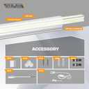 ONLYLUX LED Shop Lights, LED Tube Light 25W 6000K, Garage Lighting, Super Bright, Under Cabinet Lighting, Linkable with Plug Shop Lights for Garage Workbench Workshop Basement (2 Pack)