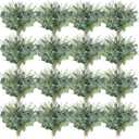 Tigeen 150 Pcs Mixed Eucalyptus Leaves Stems Bulk Silver Dollar Artificial Greenery Leaves Stems Fake Plant Branches for Wedding Bridal Bouquets, Floral Arrangements, Centerpiece, Home Decor (Green)