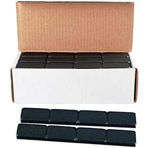 EZISOE 1oz Adhesive Wheel Weights, 1 oz Black Stick on Wheel Weights,A Box of 18 Strip, 4 Segments one Piece (72 Oz Pack)