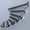 (300Pcs)#8x3/4" for Sheet Metal Self-Tapping Screws 410 Black Stainless Steel Truss Head High-Strength Quick Tapping