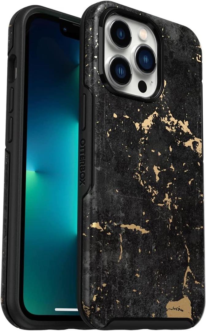 OtterBox iPhone 13 Pro (ONLY) Symmetry Series Case - Enigma (Black/Enigma Graphic), Ultra-Sleek, Wireless Charging Compatible, Raised Edges Protect Camera & Screen