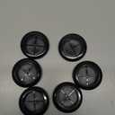 1-3/4 in Rubber Grommets for Wiring, 1-1/2 in ID Single-Sided Rubber Plugs for Round Holes, Firewall Grommet Automotive, Wires Cables Protection for Metal Electric Box, 6 Pcs 38x45 mm, Black