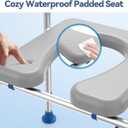 Loyoda Toilet Seat Risers for Seniors, Removable Padded Raised Toilet Seat with Handles, Easy to Clean Adjustable Height Toilet Riser, Handicap Elevated Seat 400lb, Fits Any Toilet