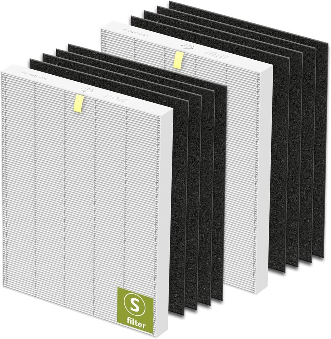 C545 Replacement Filter S Compatible with Winix C545 Air Purifier, Replaces Parts 1712-0096-00 and 2522-0058-00, 2 Pack H13 True HEPA Filter + 8 Activated Carbon Filters C545 Replacement Filter S Compatible with Winix C545 Air Purifier, Replaces Parts 1712-0096-00 and 2522-0058-00, 2 Pack H13 True HEPA Filter + 8 Activated Carbon Filters
