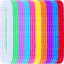 Lewtemi 200 Pieces Hawaiian Leis Plastic Lei Assortment Vibrant Flower Lei Necklaces Colorful Fun Floral Hawaiian Decorations for Hawaiian Themed Party Supplies, 10 Bright Colors, 36.2 Inches