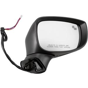 KB8M-69-121D Black Passenger Side View Mirror Assembly for Mazda CX-5 2019-2025, 9-Pin Right Door Mirror with Power Folding, Power Adjust, Heated Glass, Turn Signal, Blind Spot, KB8M69121